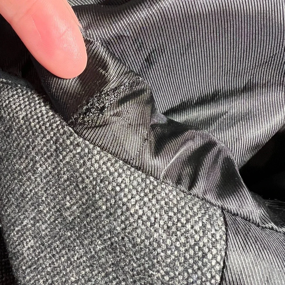 Banana Republic Overcoat Mens XL‎ Gray Top Coat Hidden Buttons Preppy Office